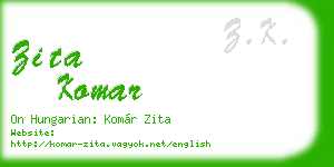 zita komar business card